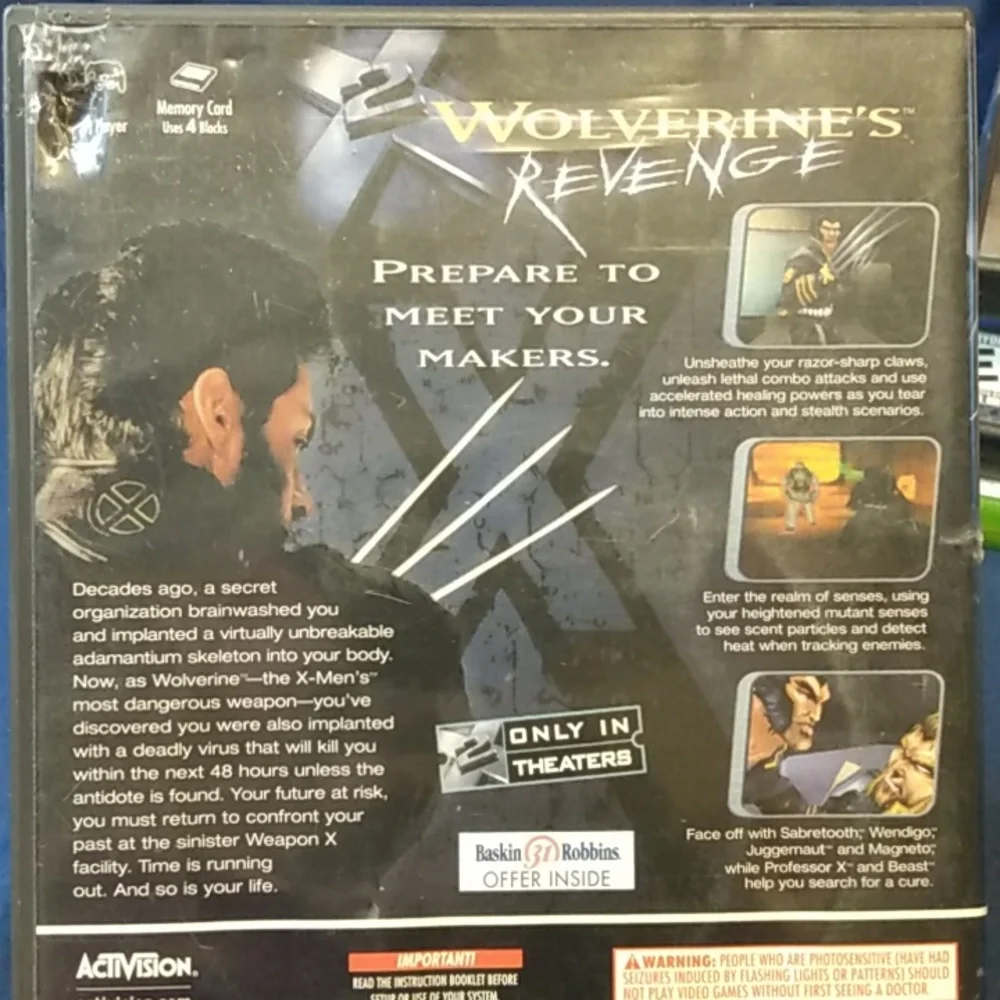 Nintendo GameCube Wolverine Revenge‎ Game
